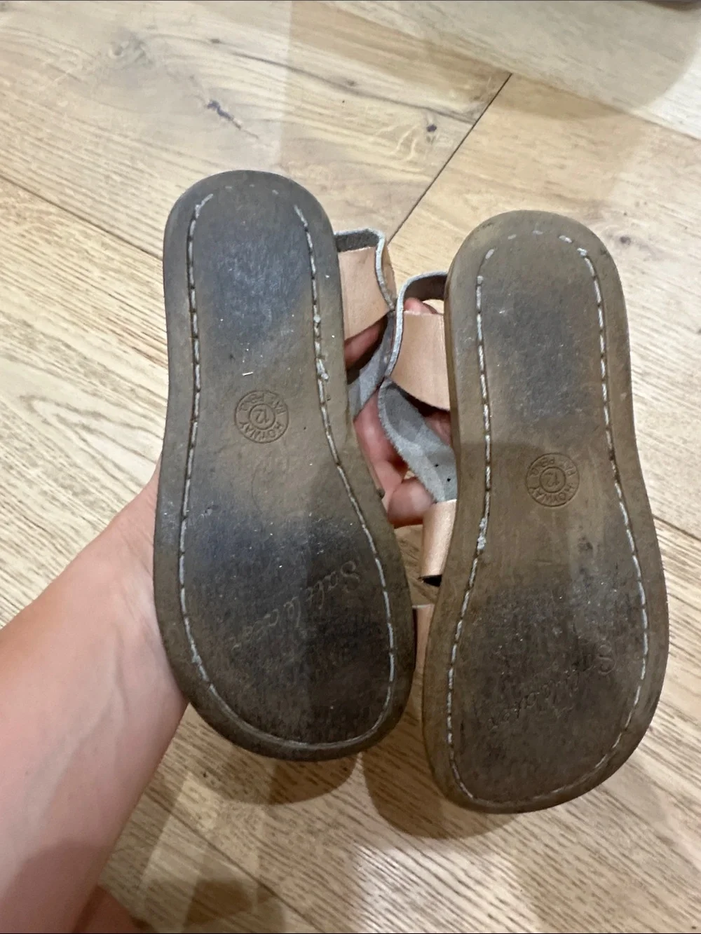 saltwater sandals Classic girls 12 rose gold